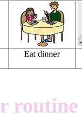 Preview of Example Dinner Routine