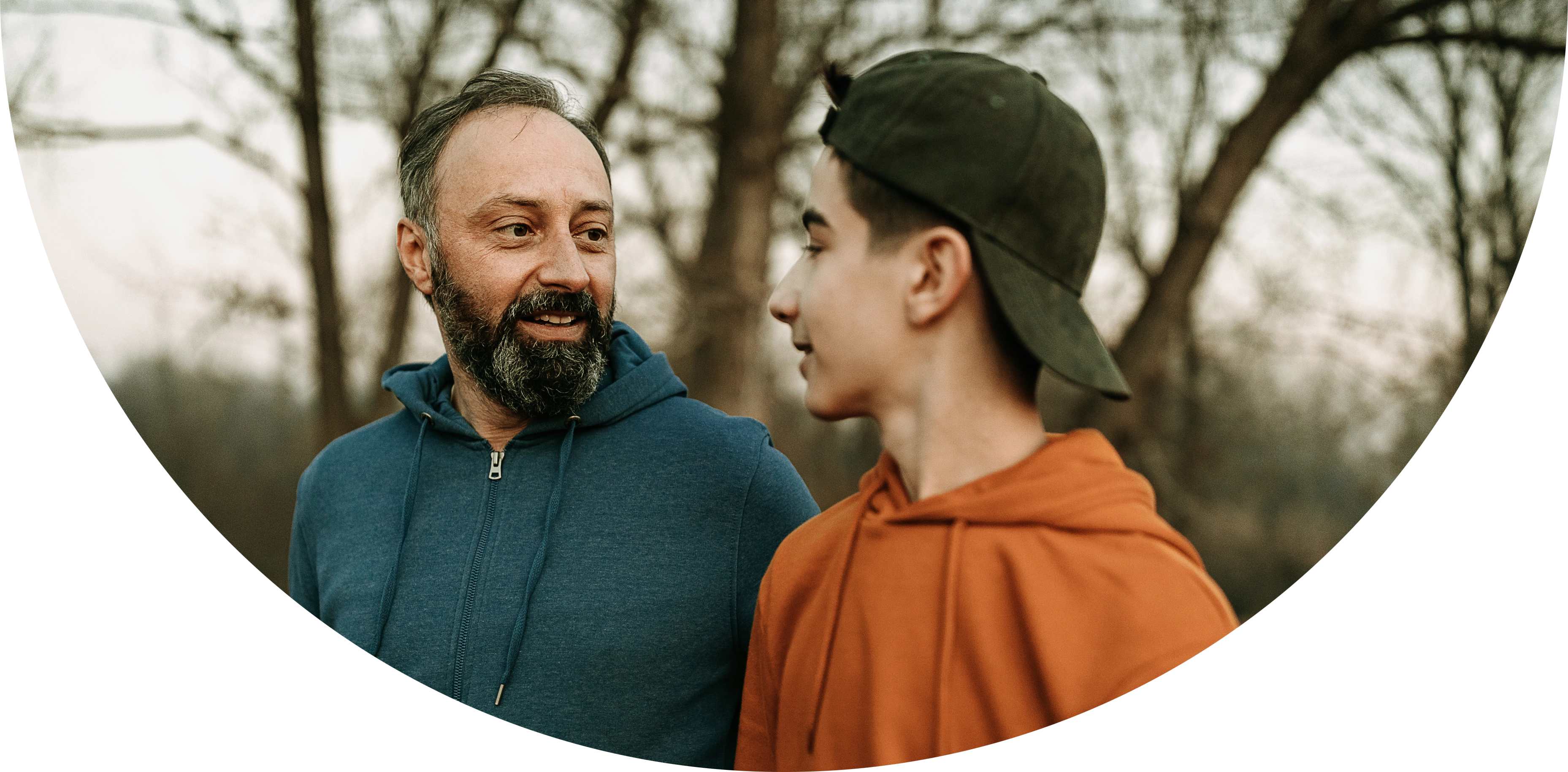 Adult speaking with young person