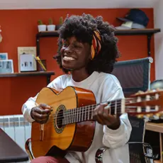 Music session with children and families